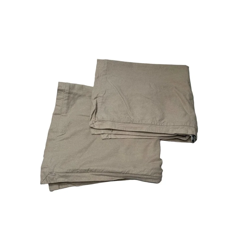 Z Gallerie Set of 2 Tan Cotton & Woven Gold Foil pillow covers 24